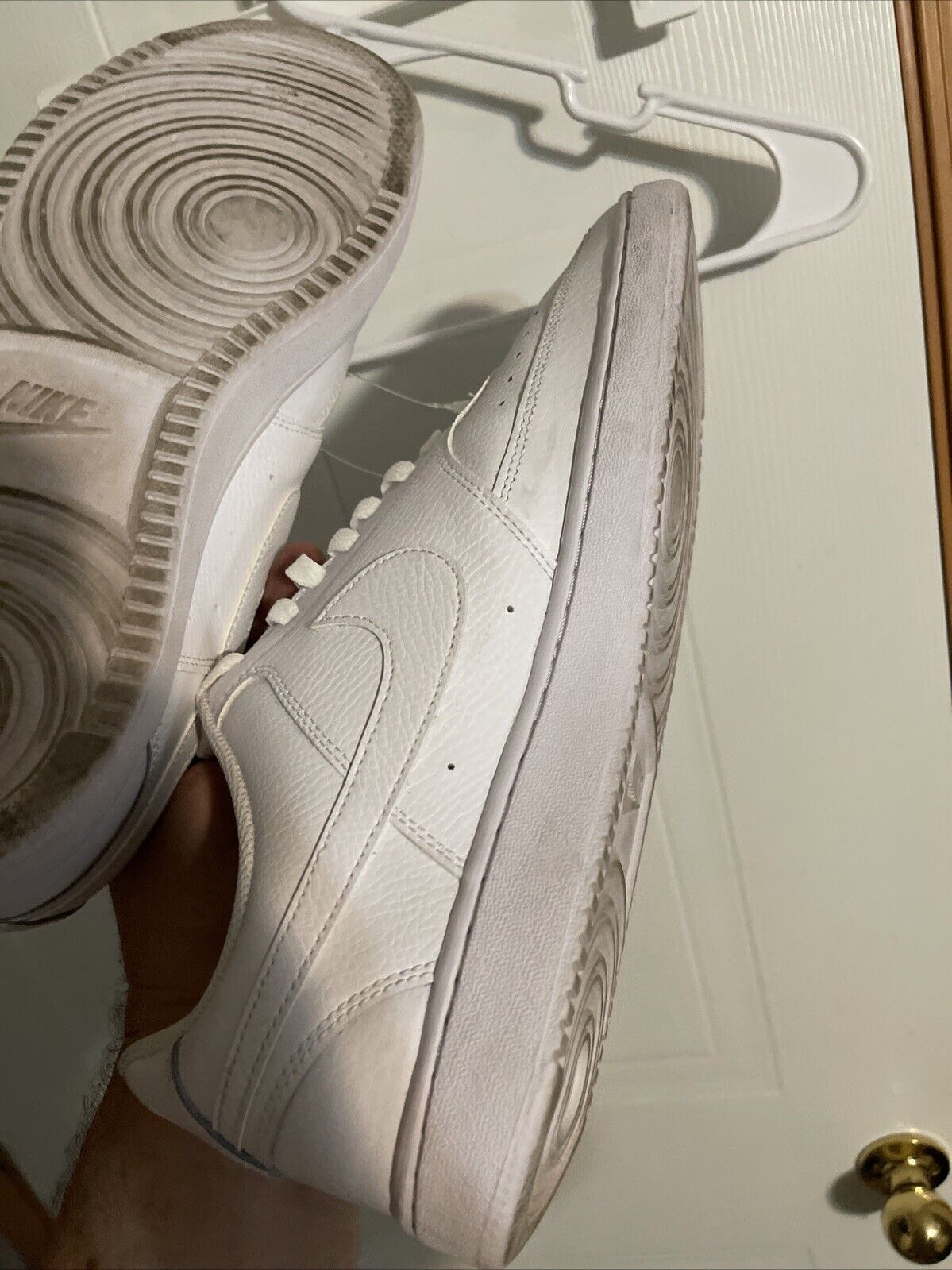 Men's White Nike Court Vision Lo Casual Shoes CD5463-100 Size 13