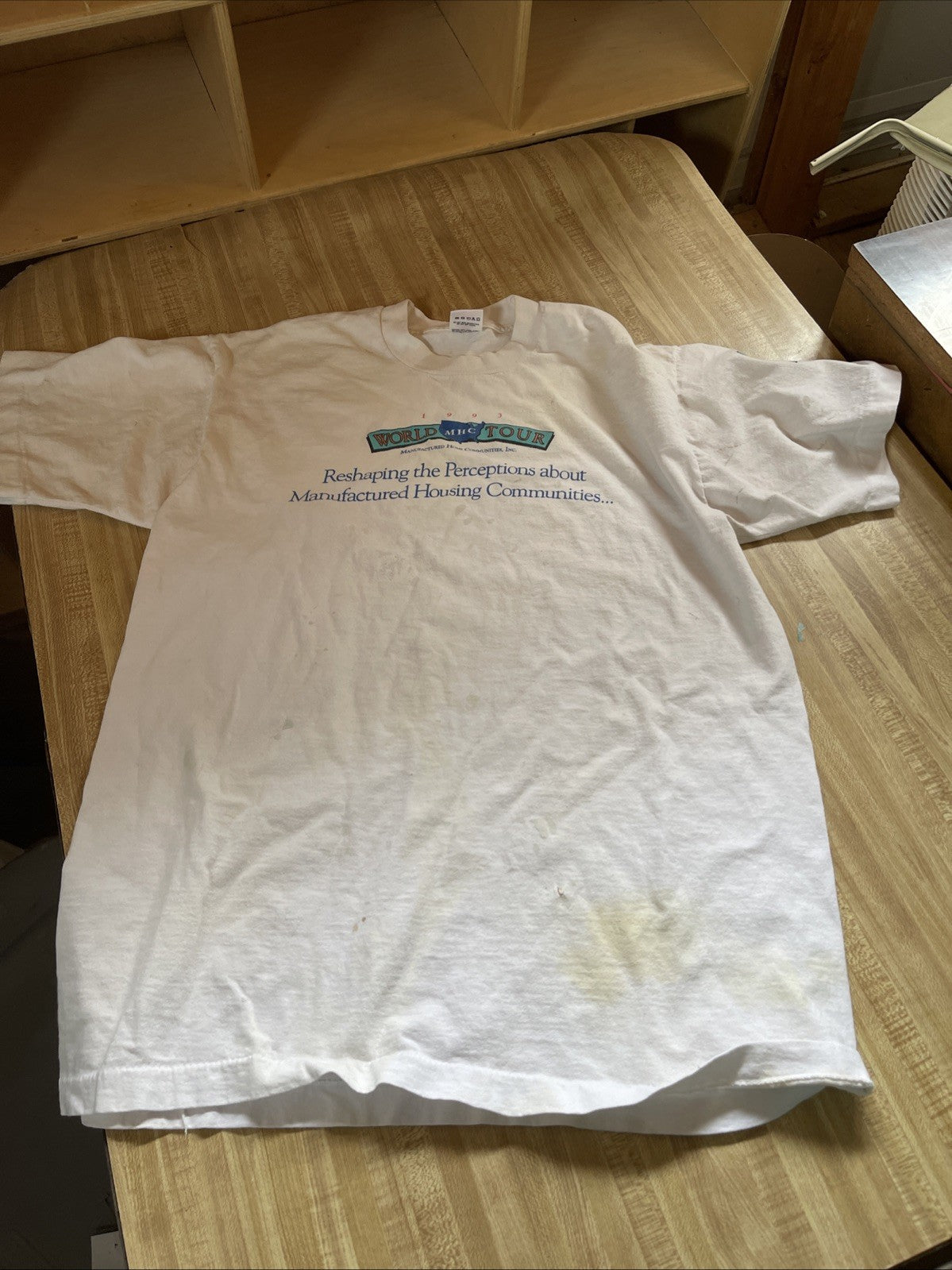 Vintage 1993 MHC World Tour T Shirt Large Made In USA