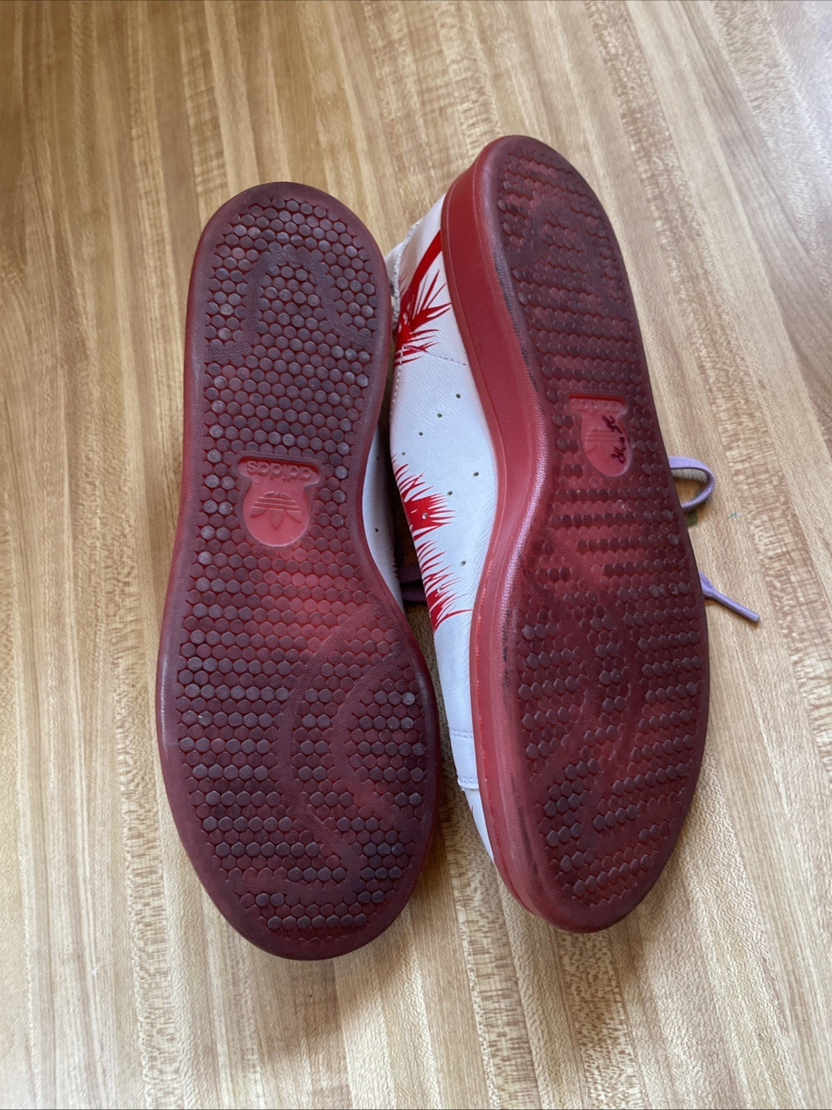 Adidas Stan Smith Pharrell X BBC Size 10.5 Palm Tree Red