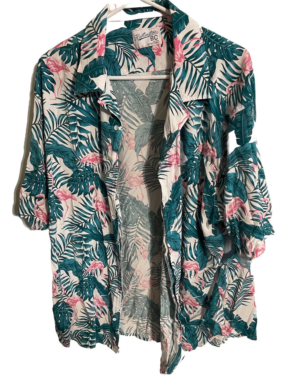 Huntington BC Hawaiian Shirt Large 