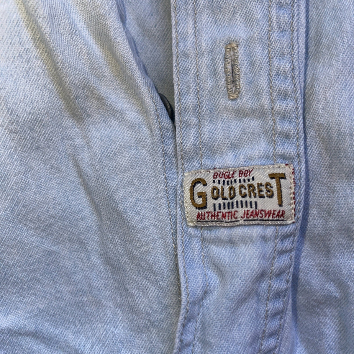 Bugle Boy Gold Crest Button Up Large 