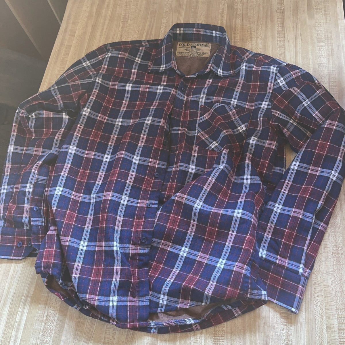 Cold Storage Heavy Flannel Shacket Medium 