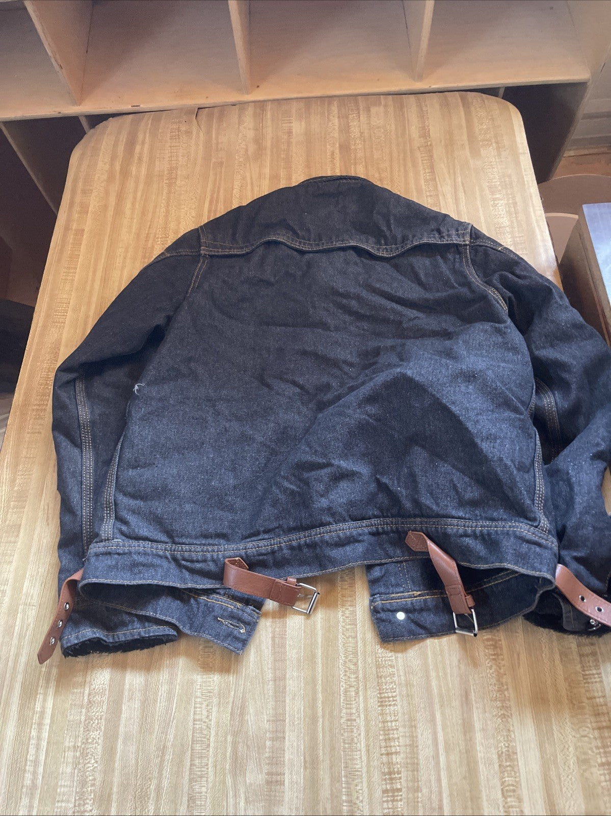 Shan Sherpa Lined Denim Jacket Large 