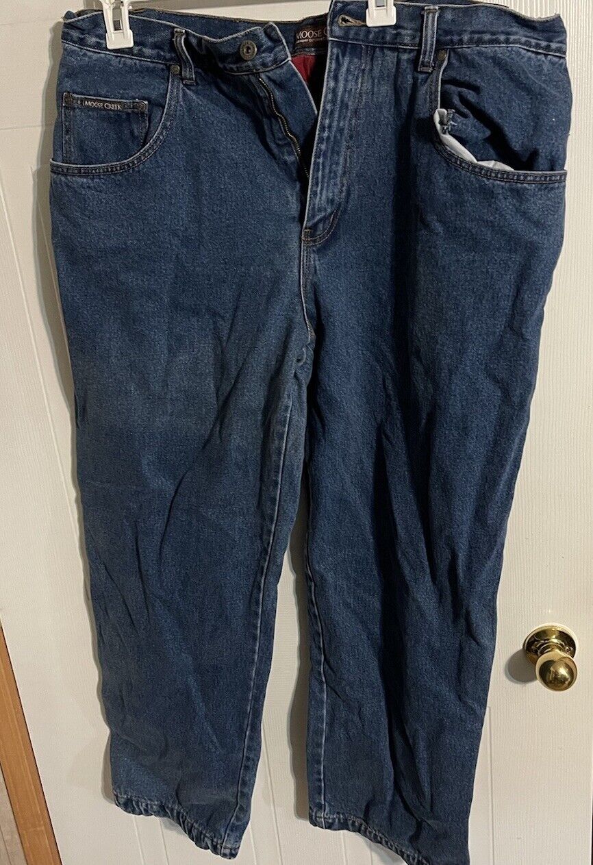 Moose Creek Flannel Lined Carpenter Jeans 40x32 