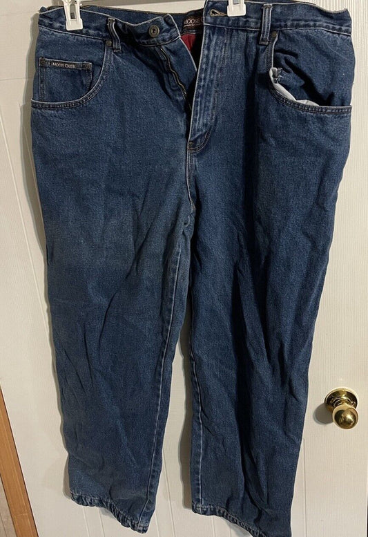 Moose Creek Flannel Lined Carpenter Jeans 40x32 