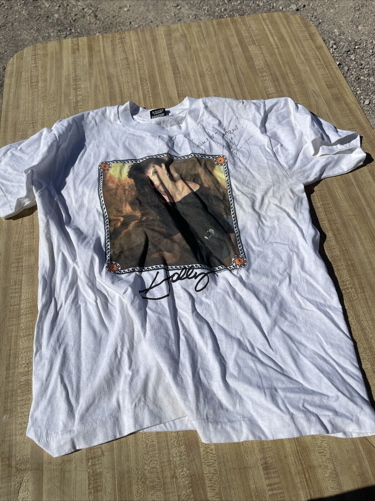 Holly Dunn Milestones Tour T Shirt Autographed Vintage Made In USA Large