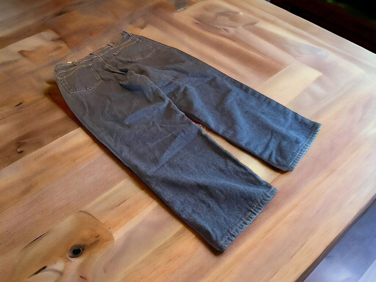 LL Bean Double L Relaxed Fit Flannel Lined Jeans 35x32