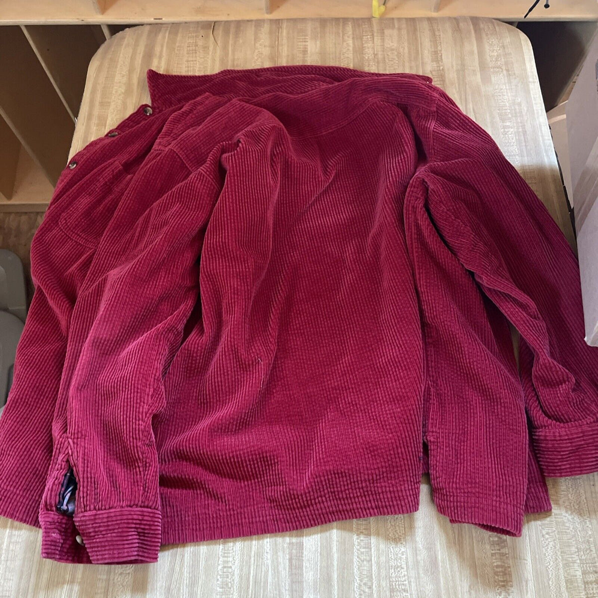 LL Bean Corduroy Flannel Shacket Large 