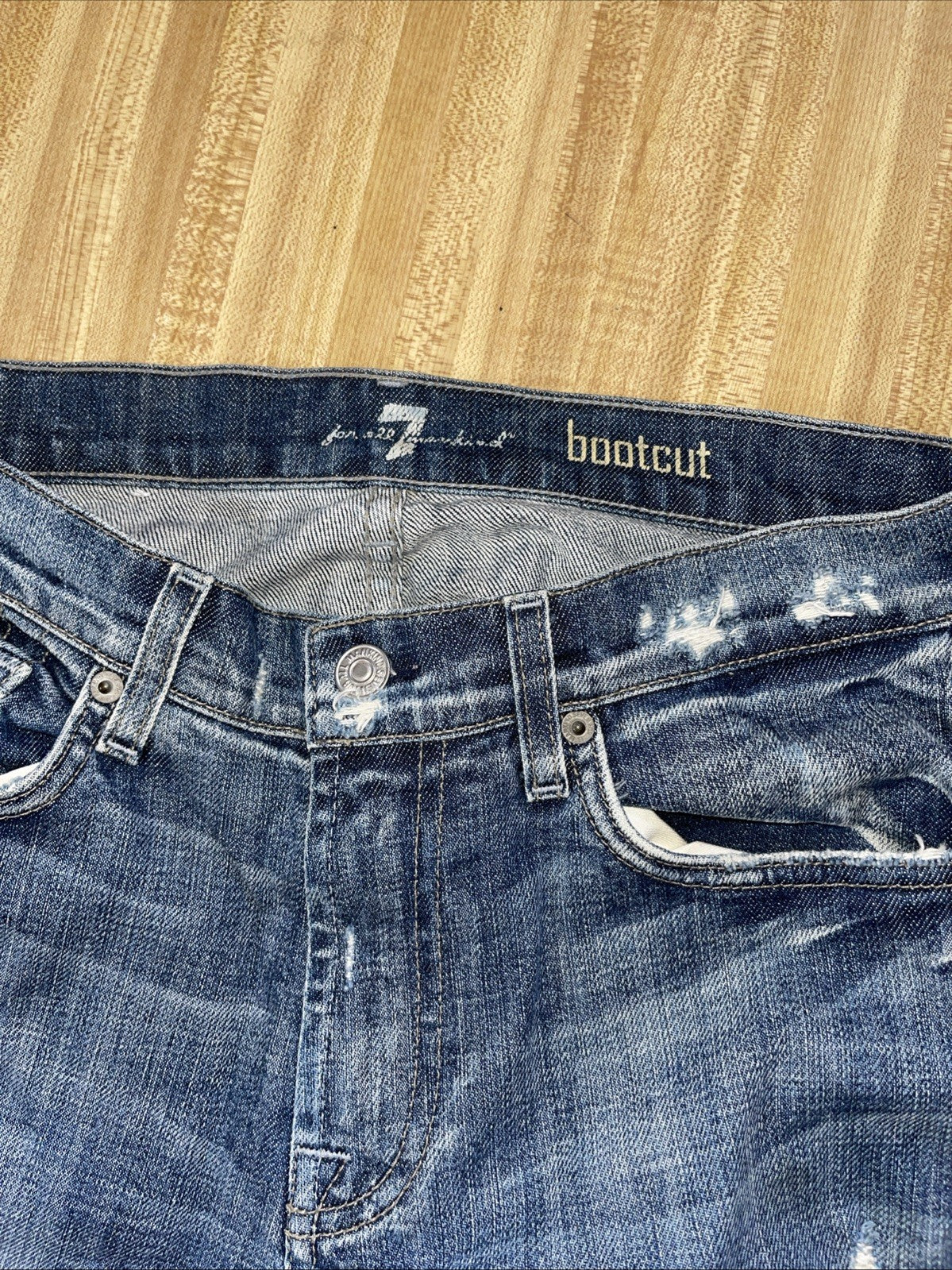 7 For All Mankind Bootcut Jeans 30/30 Distressed
