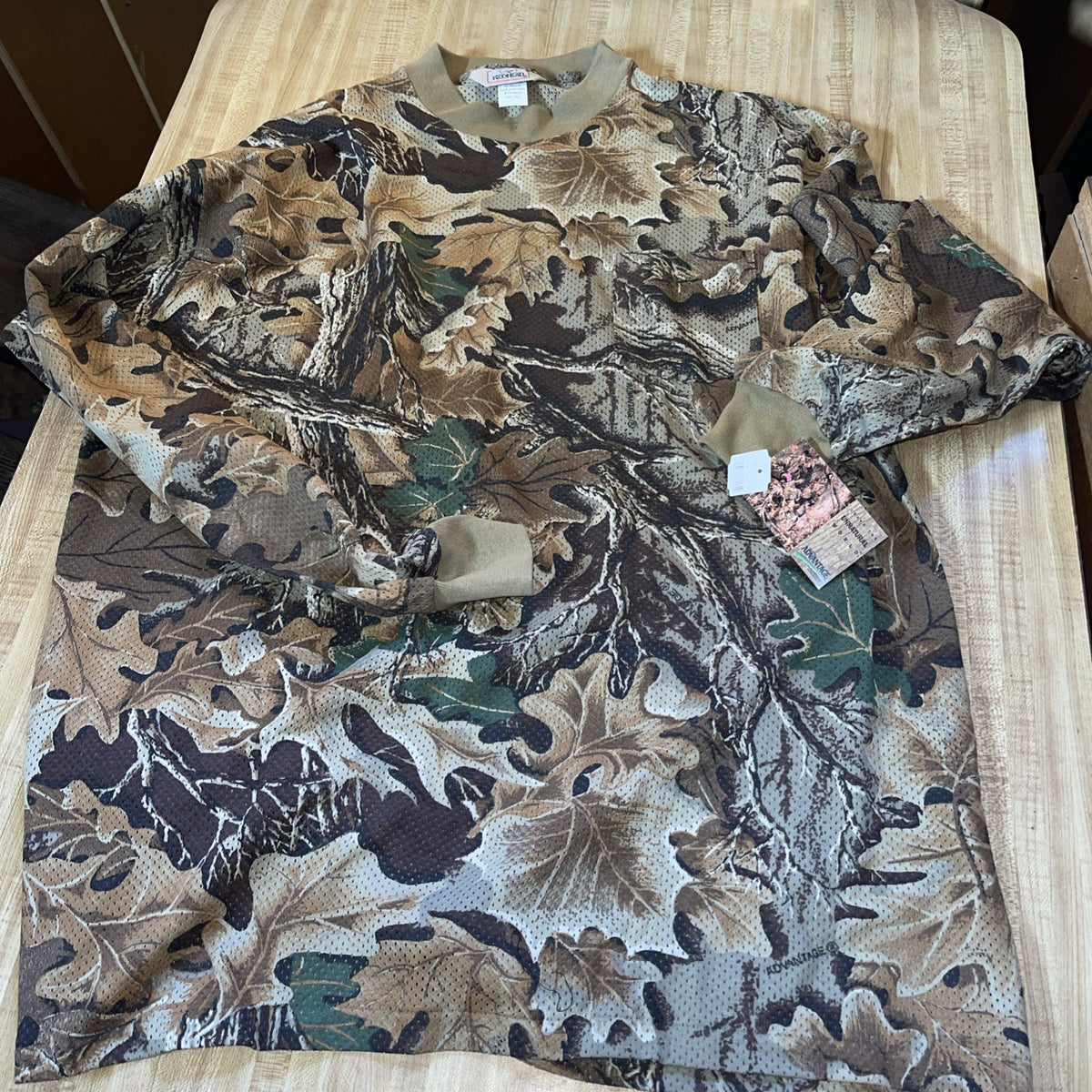 Vintage Redhead Woodland Camo Advantage Long Sleeve 2XL NWT Deadstock 