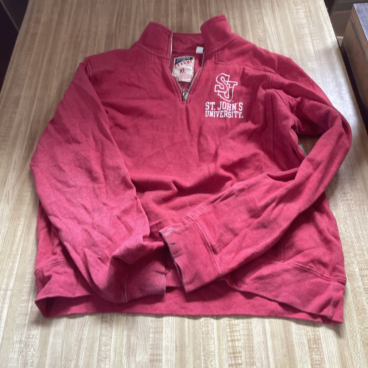 Triblend Sweats League St John’s University Quarter Zip XL
