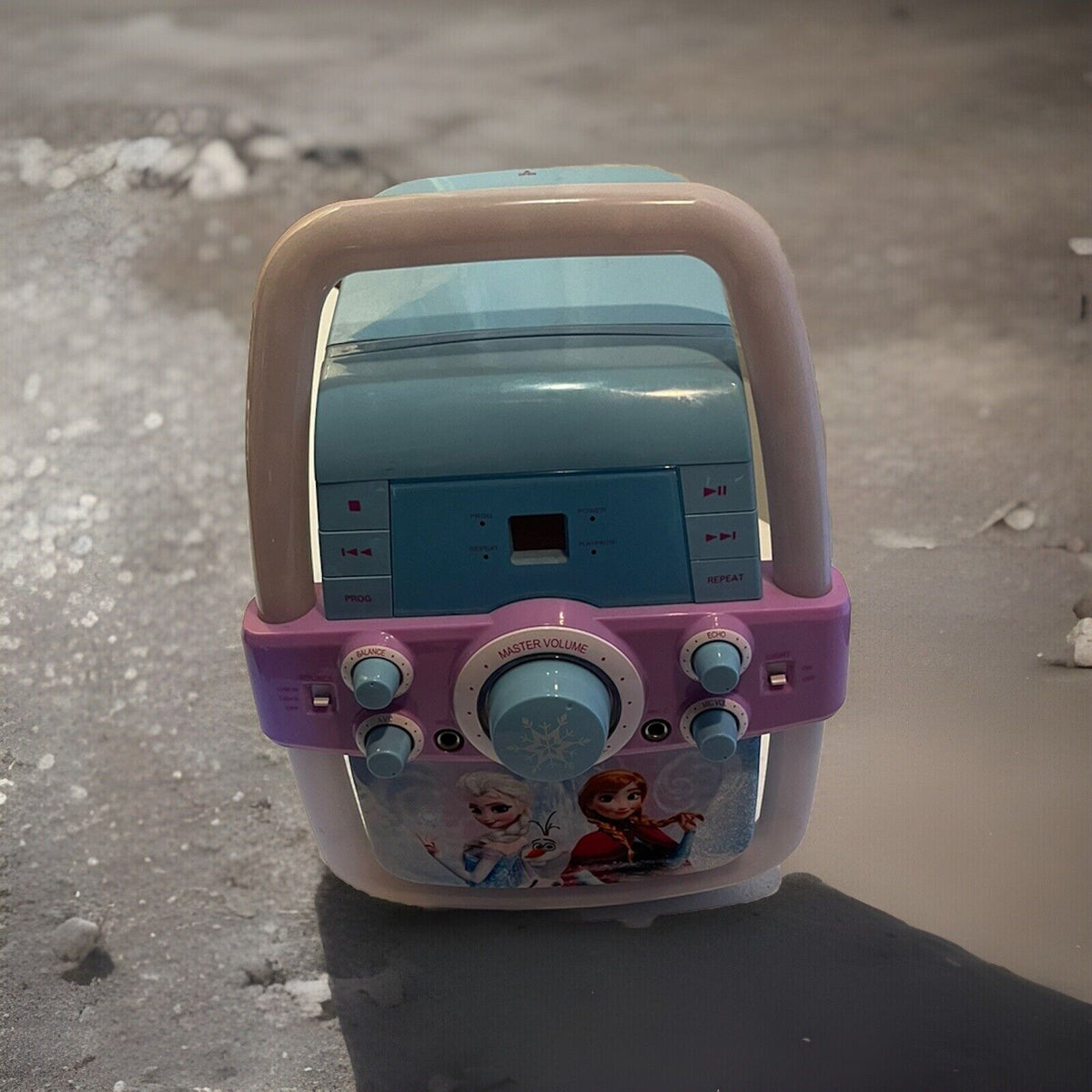 frozen karaoke machine No Power Cord No Microphone 