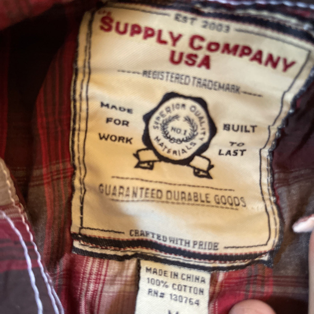 Supply Company USA Pearl Snap Medium 
