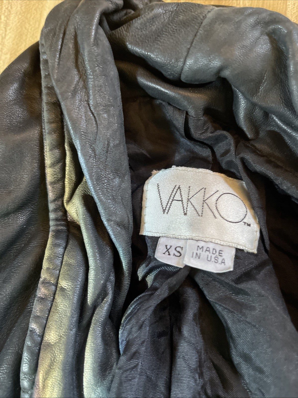 vakko leather jacket XS