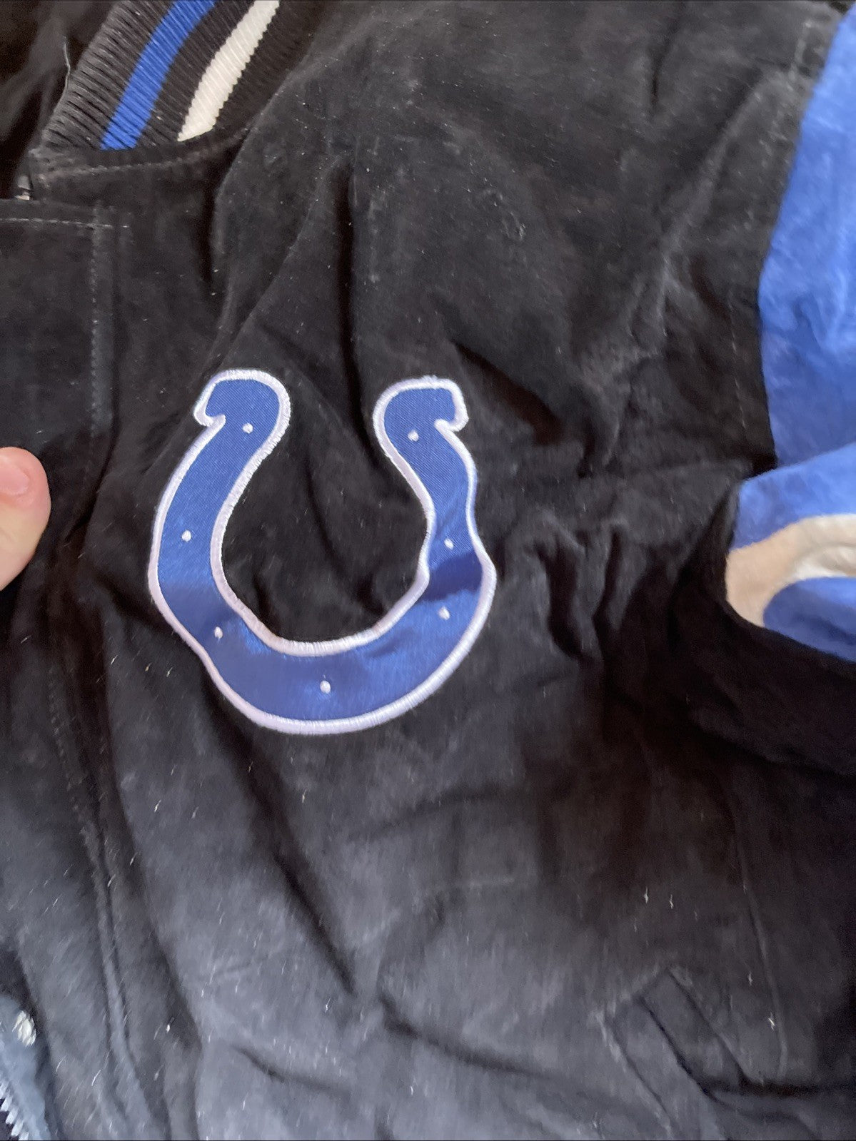 Indianapolis Colts Leather Varsity Jacket XL