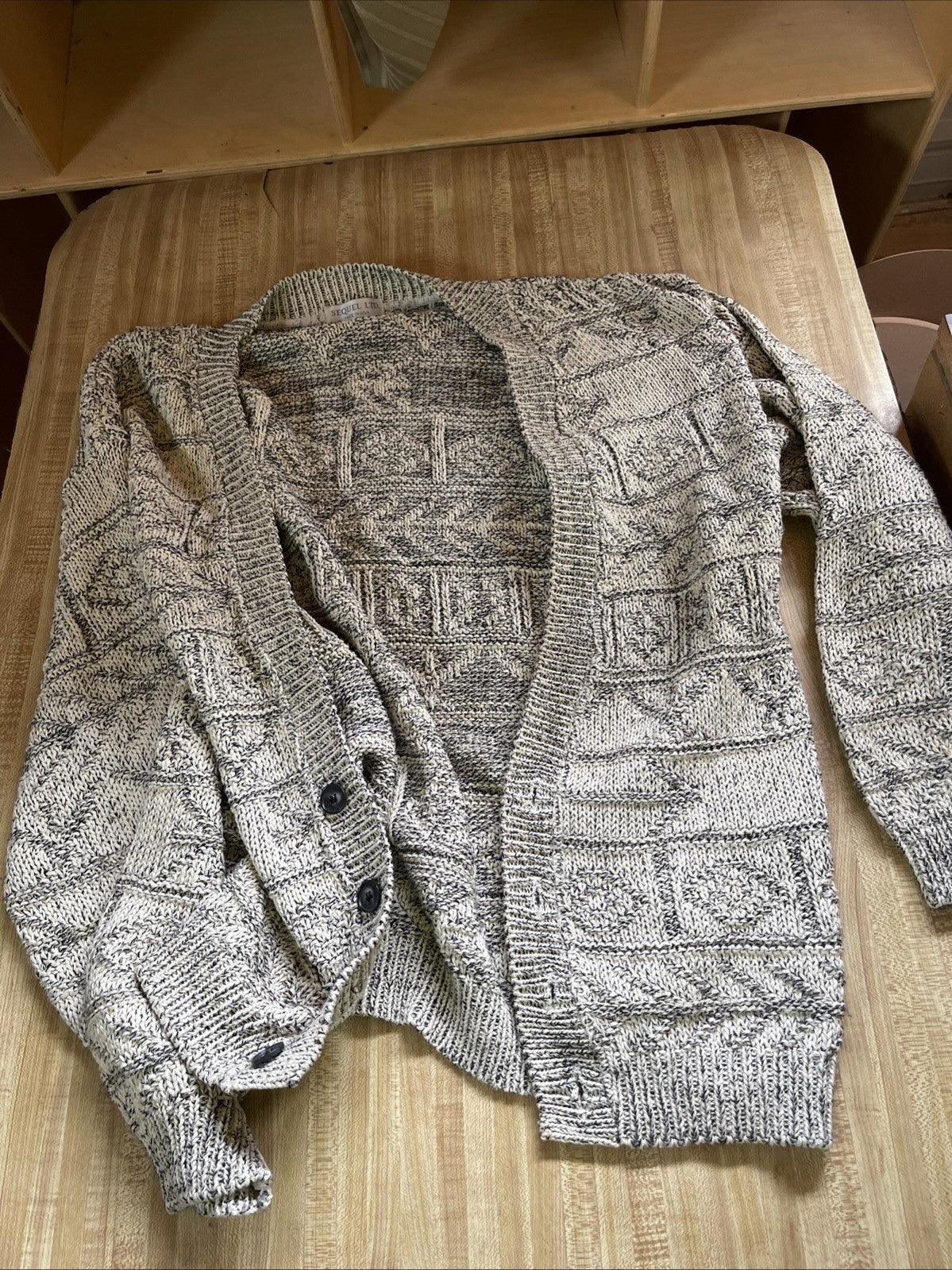 Vintage Sequel Ltd Cardigan Made In USA Large 