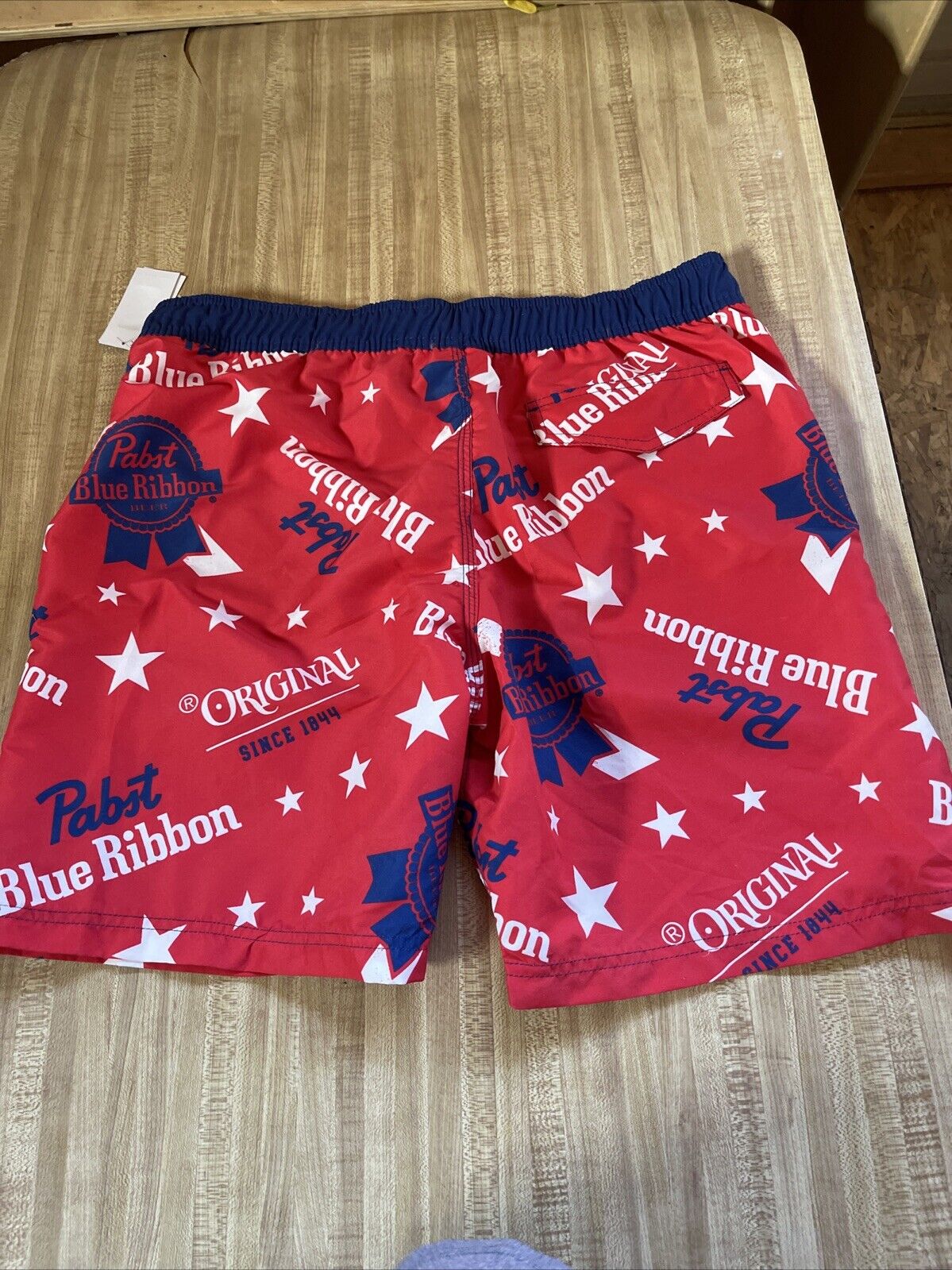 Pabst Blue Ribbon Swim Trunks NWT Large 