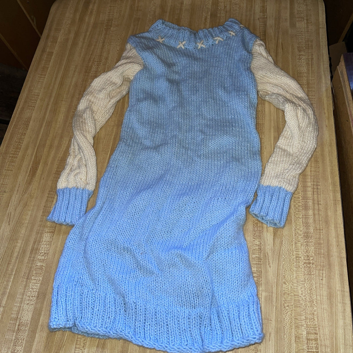 Vintage Handmade Sweater Chunky Heavy Thick Large 