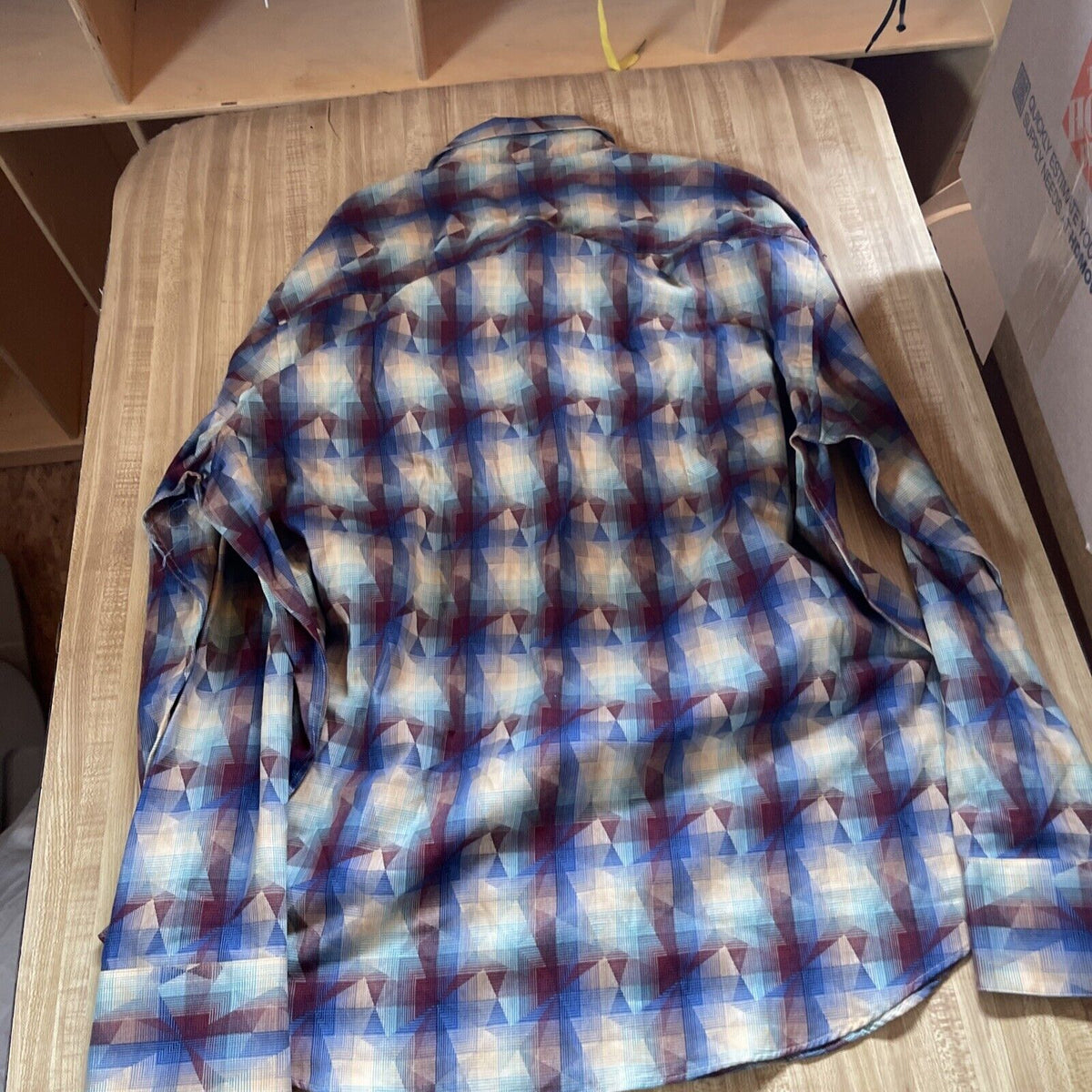 NWT Jhane Barnes Button Up Shirt XL Color Burst Pattern