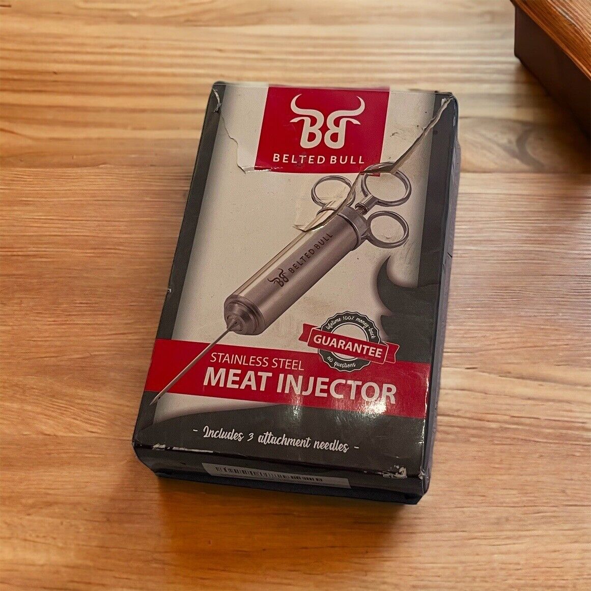 Belted Bull Meat Injector Damaged Box