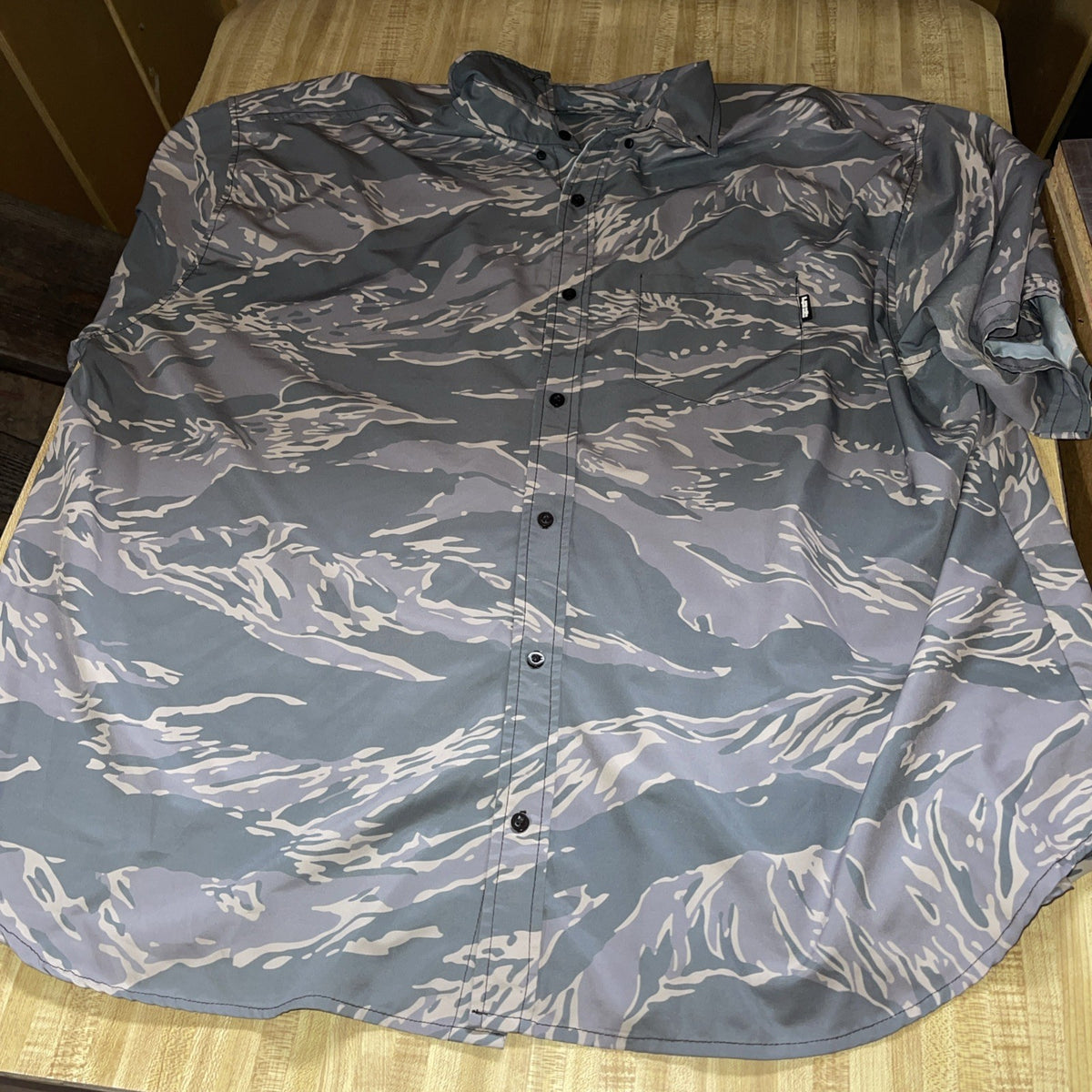 Greater Half Camo Button Up 4XL