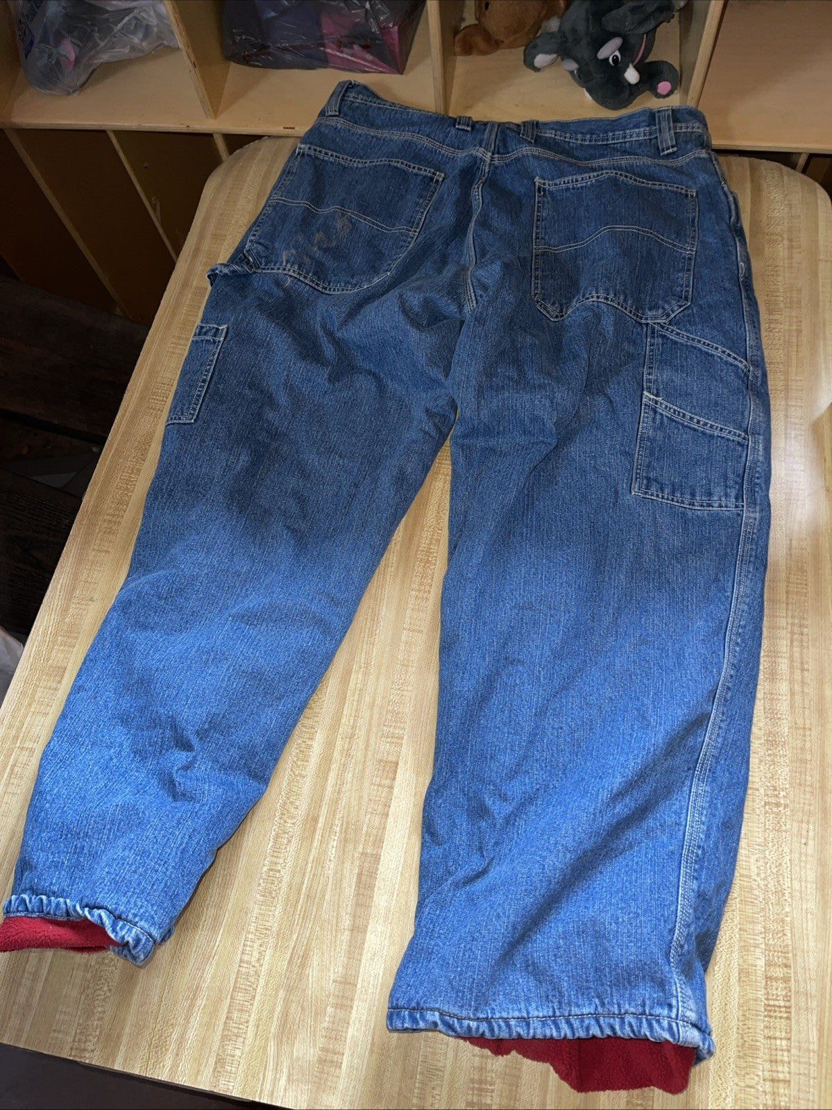Vintage Flannel Lined Faded Glory Carpenter Jeans 40/32