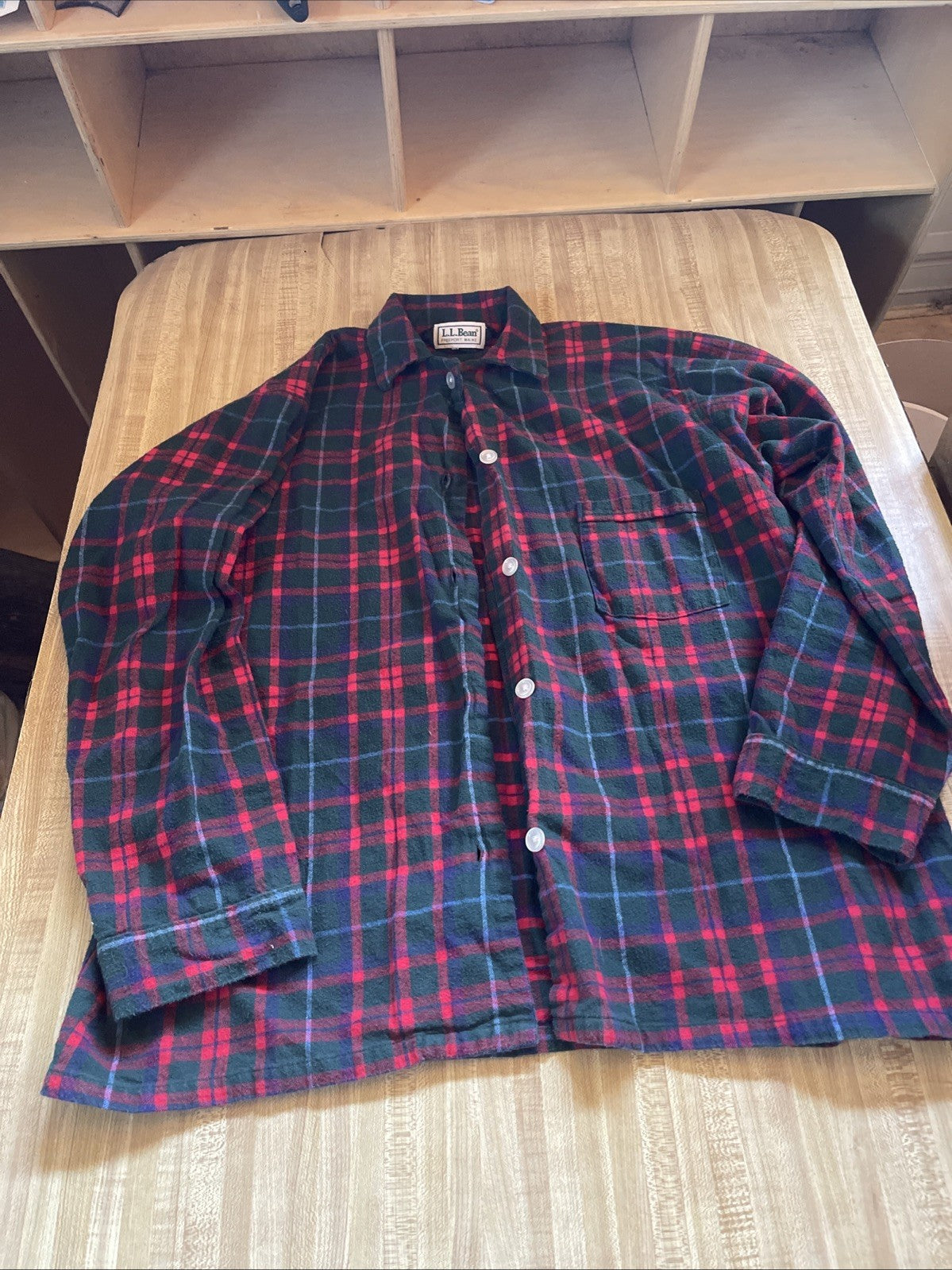 LL Bean Flannel Large