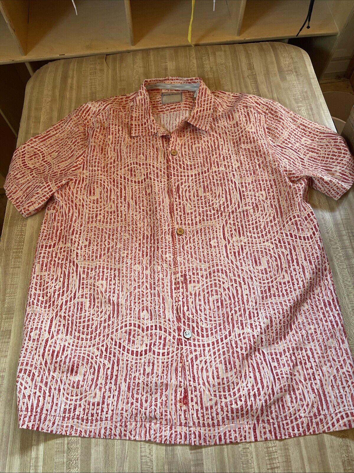 Tommy Bahama Silk Shirt Large 