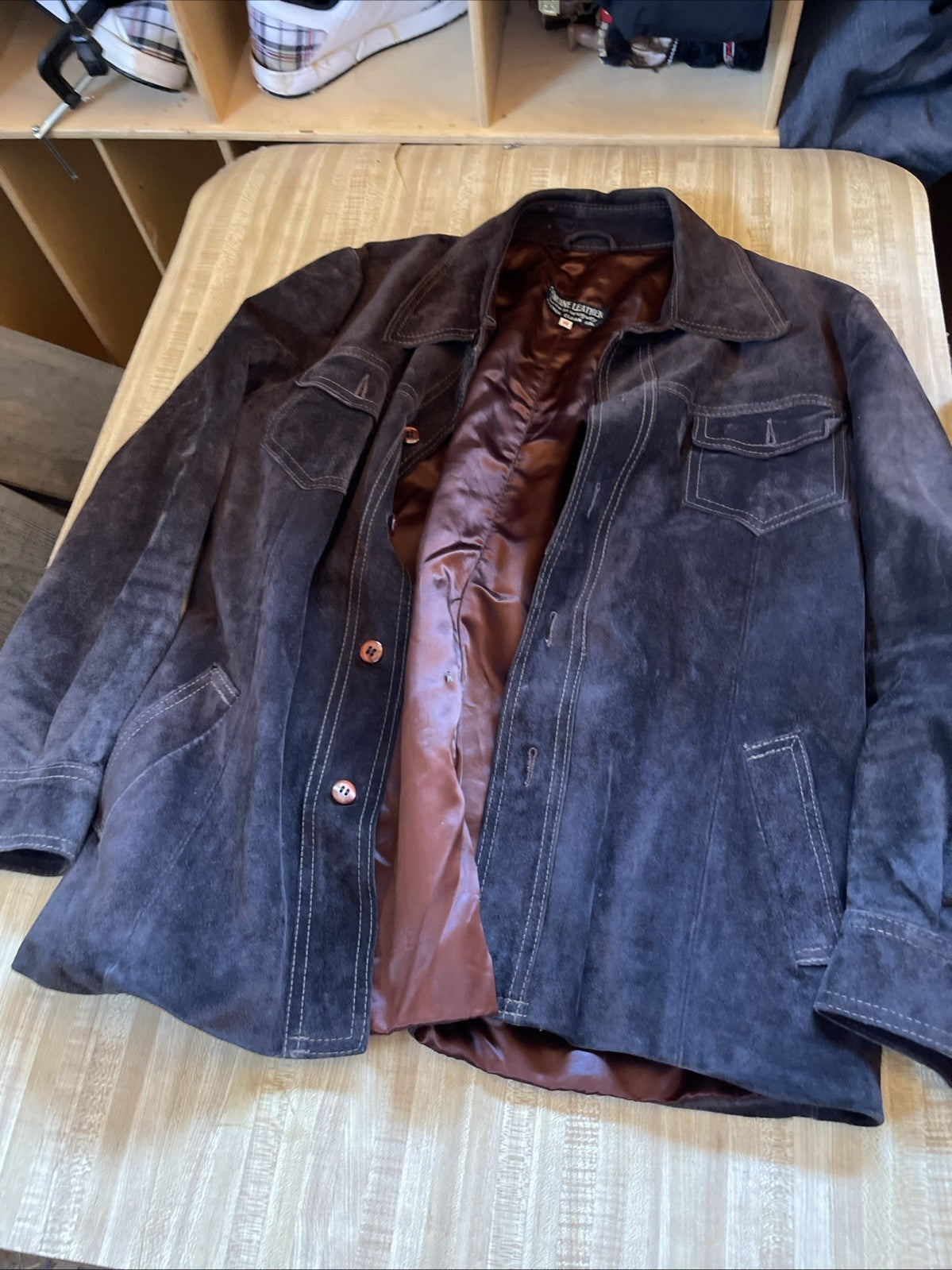 Vintage Suede Leather Jacket 46