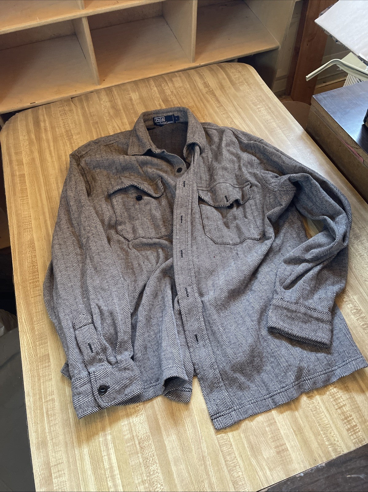 Vintage Polo Ralph Lauren Herringbone Shacket Large