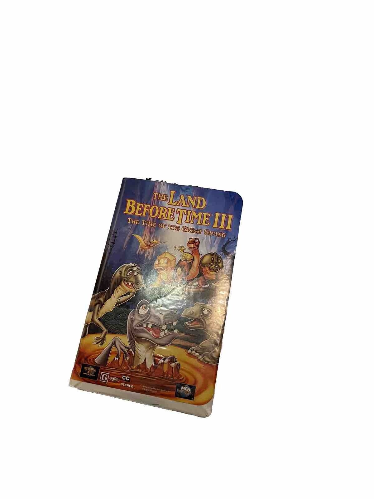 The Land Before Time III: The Time of Great Giving (VHS, 1995, Clamshell)