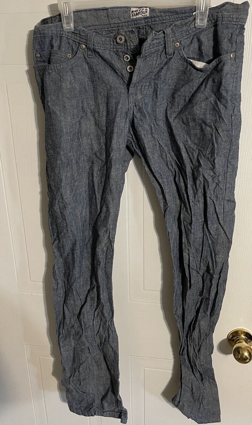 Naked & Famous Weird Guy Pineapple Selvedge Chambray 32x32