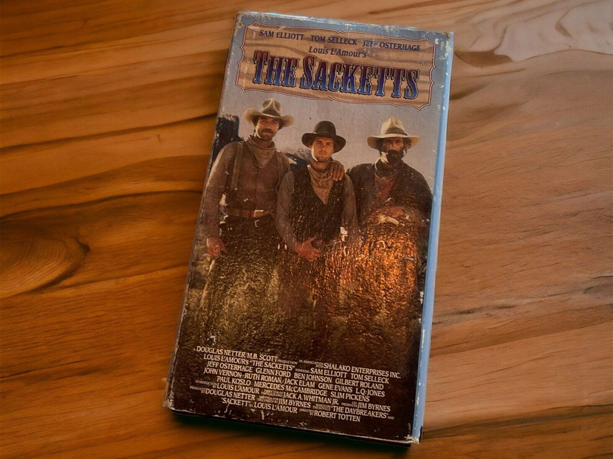 The Sacketts Sam Elliott, Tom Selleck, Jeff Osterhage VHS, 1991, 2-Tape Set