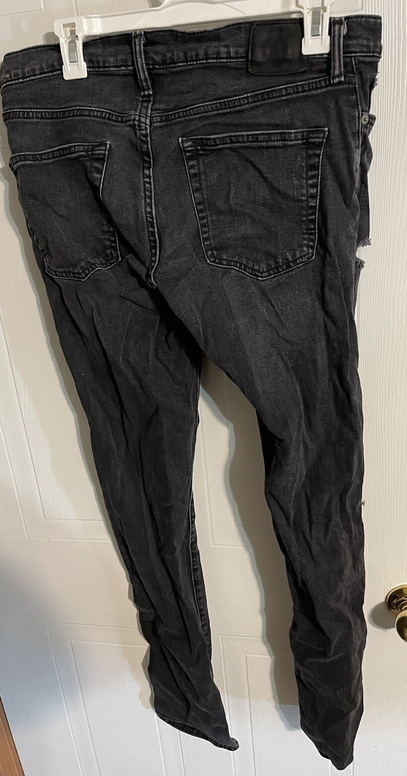 abercrombie fitch langdon slim 32x34 Distressed Thrashed
