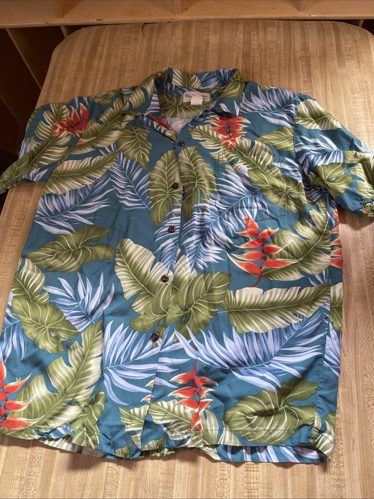 Vintage Bishop St Apparel Hawaiian Shirt Medium