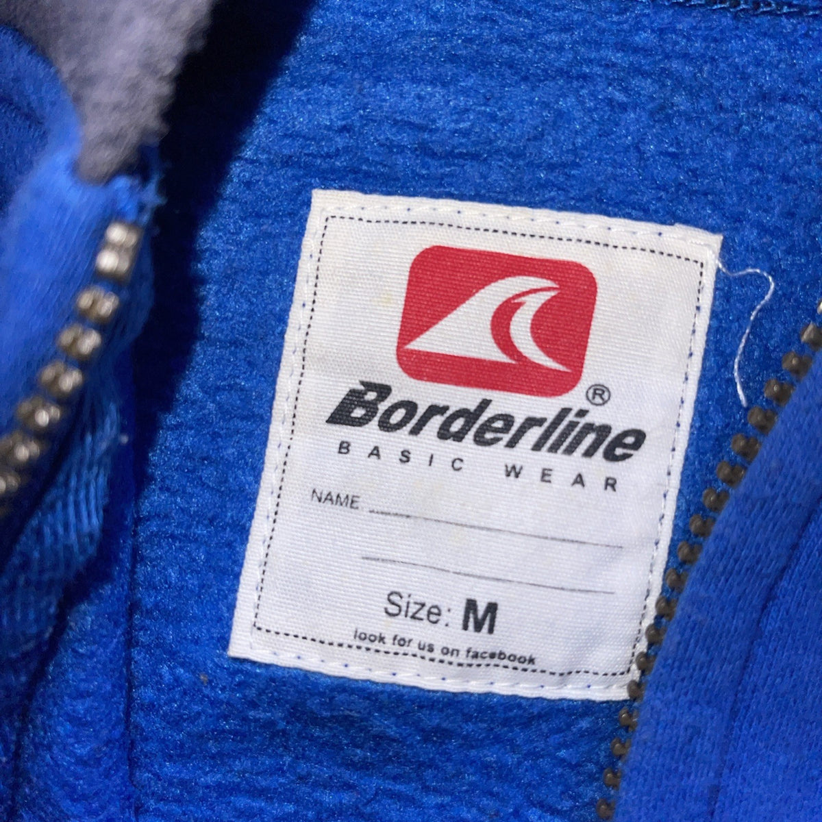 Borderline Basic Wear Israel Surf Club Member Full Zip Hoodie Medium