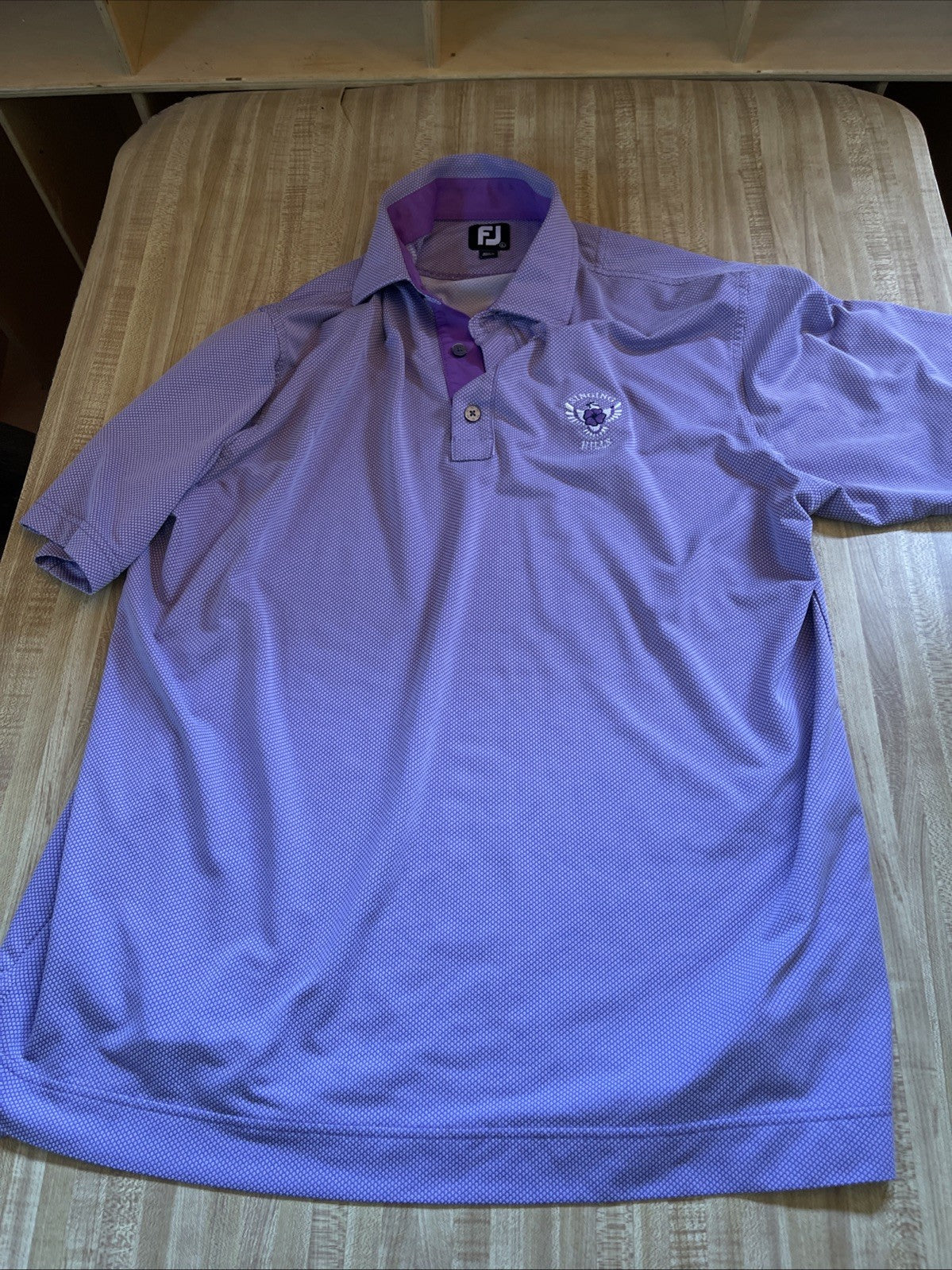FJ Polo Singing Hills Embroidery Large Has Stains On Back