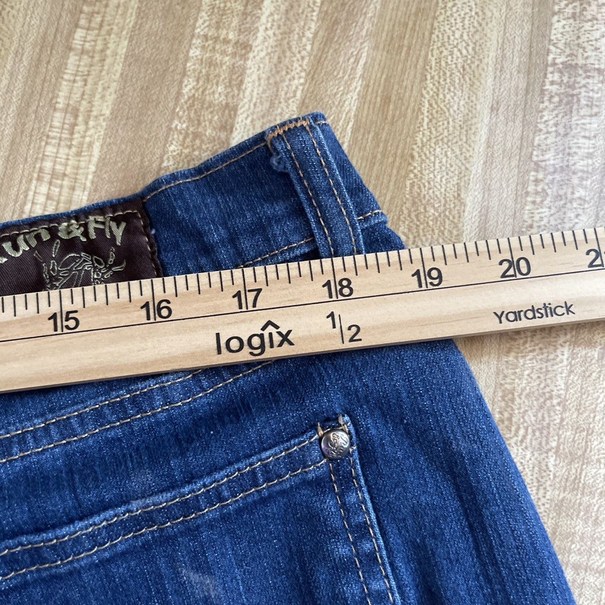 Run & Fly Jeans Wide Leg Baggy 38/27 12 Inch Leg Openings