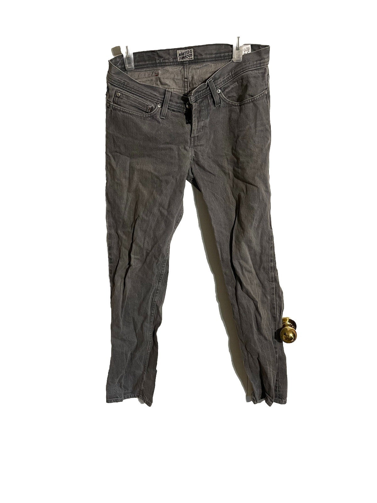 Naked & Famous Weird Guy Gray Selvedge 32x32