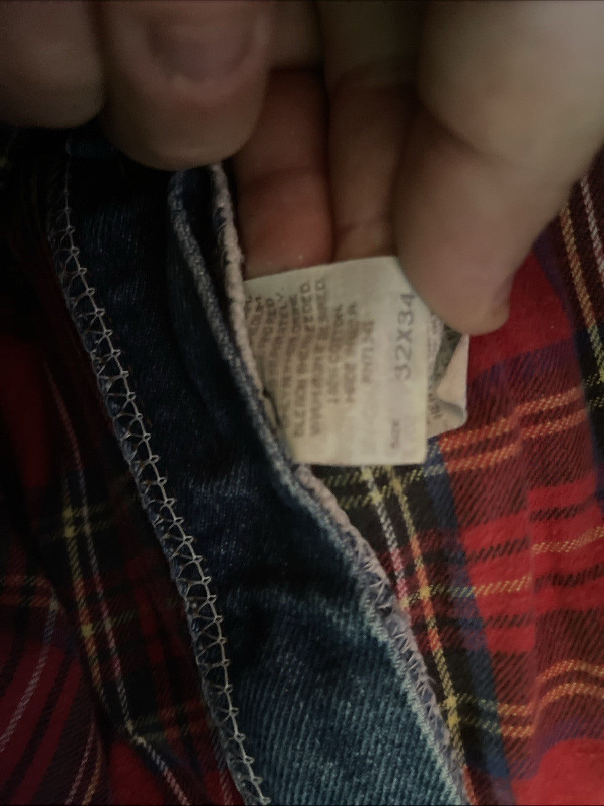 LL Bean Flannel Lined Jeans 32/34
