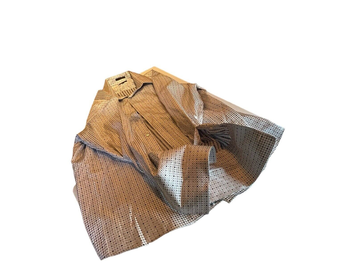 Leonardi Fish Scale Pattern Dress Shirt 4XL