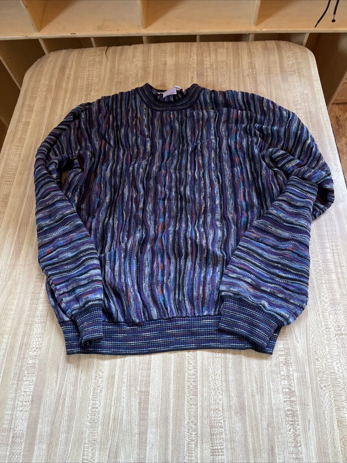 Norm Thompson Sweater Loud Pattern Large 
