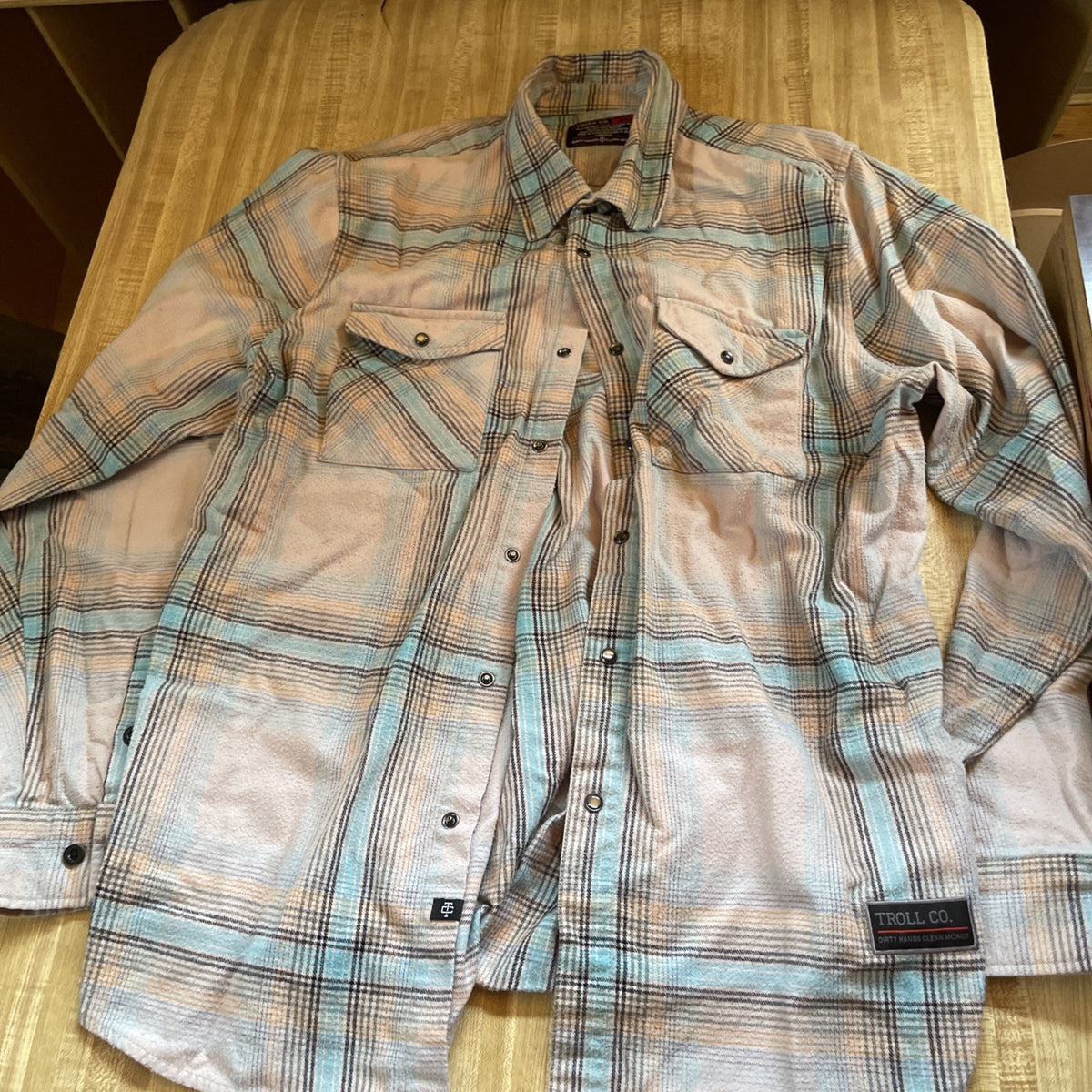 Troll Co Pearl Snap Flannel XL
