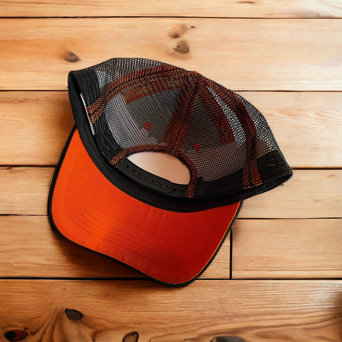 AHERN Rentals Baseball Cap Mesh Snapback Black And Orange New
