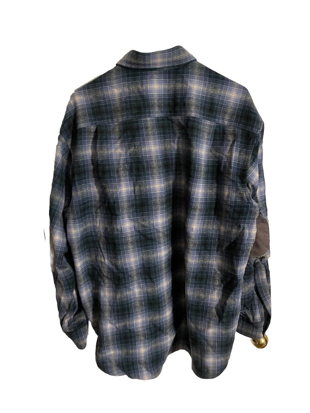 Pendleton Virgin Wool Flannel With Elbow Patches Large 