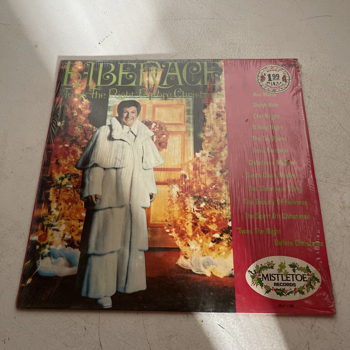 Liberace "Twas The Night Before Christmas" LP Vinyl Record,VG! In Shrink w/ Hype