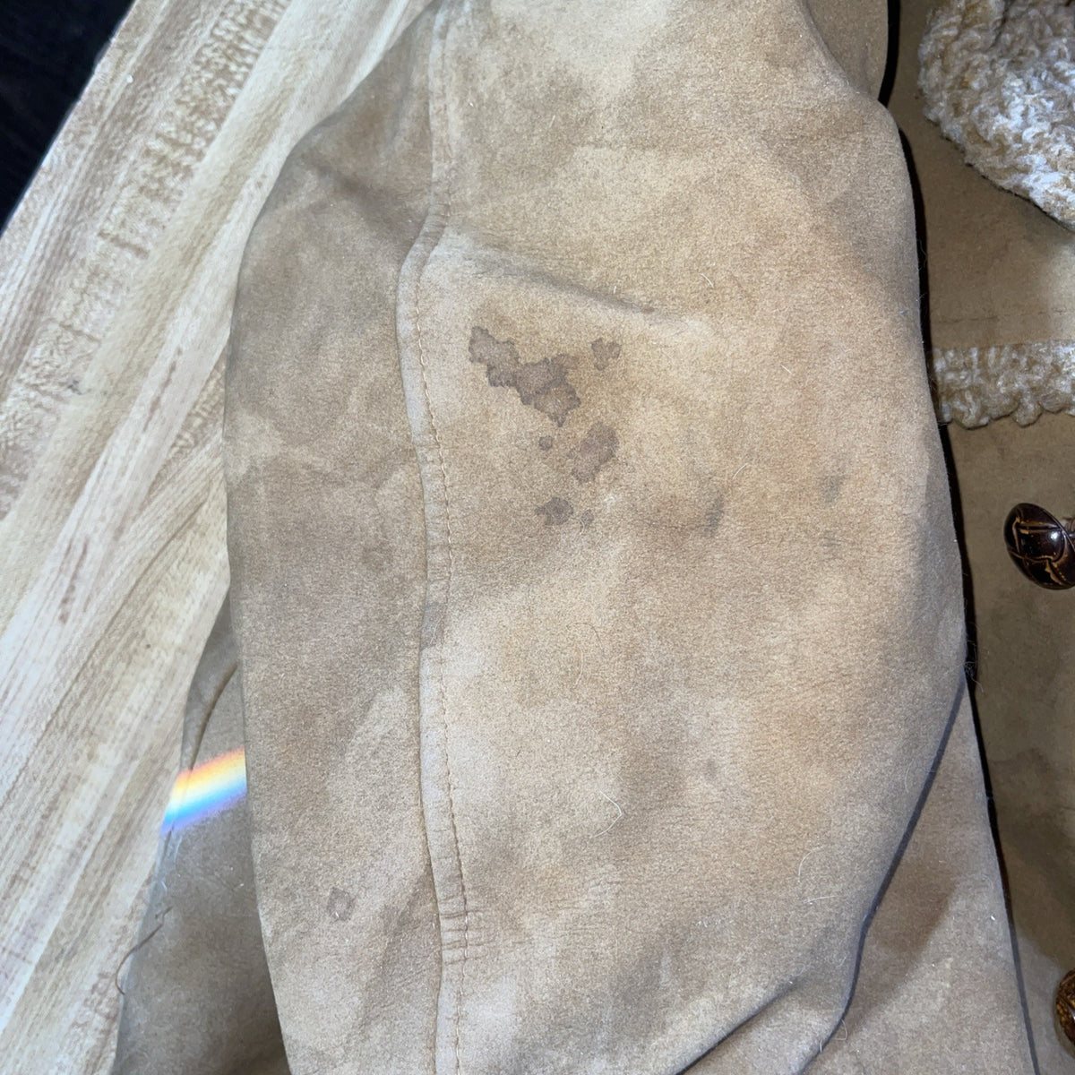 Vintage Fingerhut Sherpa Lined Suede Jacket 40