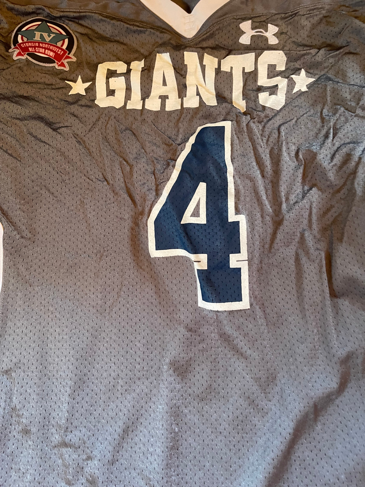 Under Armour game worn football jersey