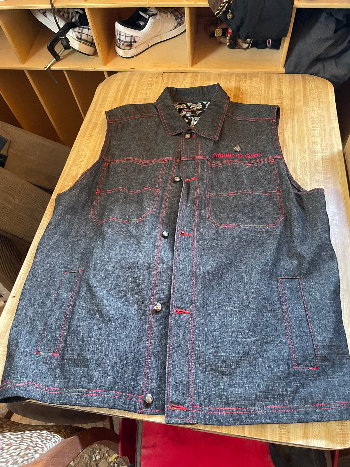Vintage Johnny Blaze Denim Vest xxl