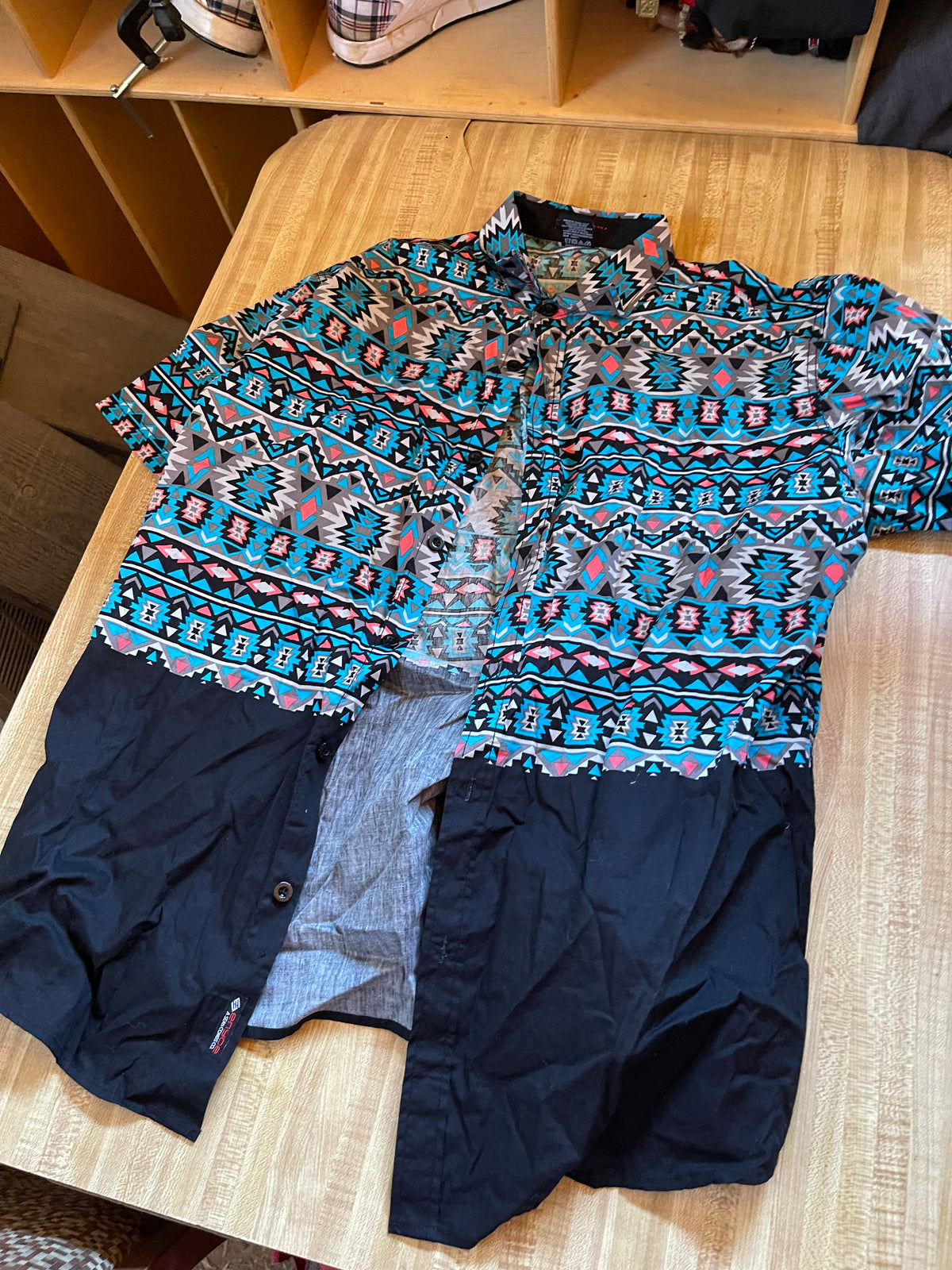 Vintage Enyce Aztec southwestern button up 2XL